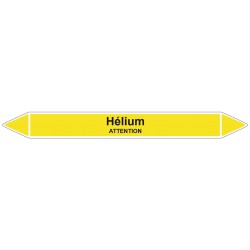 Marquage tuyauterie hélium attention
