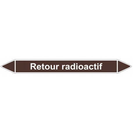 Marquage tuyauterie retour radioactif