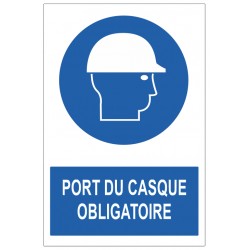 Panneau picto Port du casque obligatoire