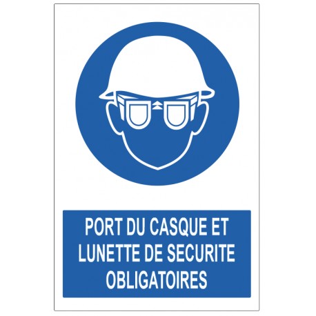 Picto Port du casque et lunette de protection