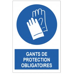Picto gants de sécurité obligatoire