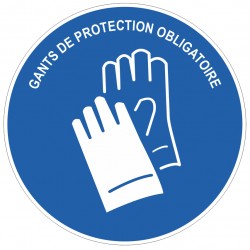 Panneau gants de protection obligatoire