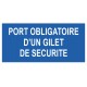 Pictogramme port obligatoire d'un gilet de securite
