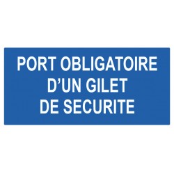 Pictogramme port obligatoire d'un gilet de securite