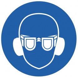 Panneaux lunettes de protection et equipement antibruit obligatoires