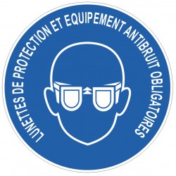 Panneaux lunettes de protection et equipement antibruit obligatoires