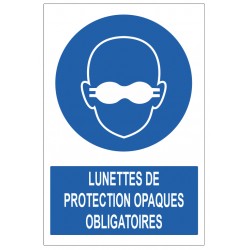Pictogramme lunettes de protection opaques obligatoires