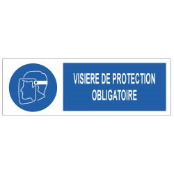 Panneau picto visiere de protection obligatoire