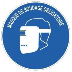 Pictogramme masque de soudeur obligatoire logo