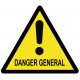 Panneau danger general triangle