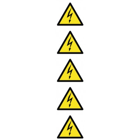 Autocollant picto danger électrique (lot 5)