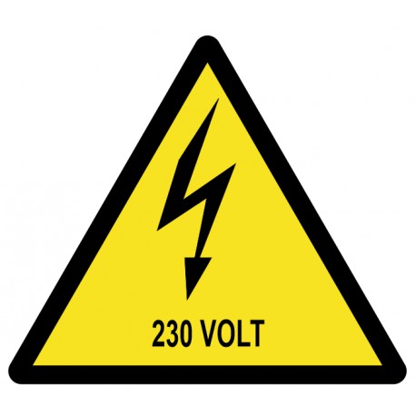 Panneau 230 Volt texte