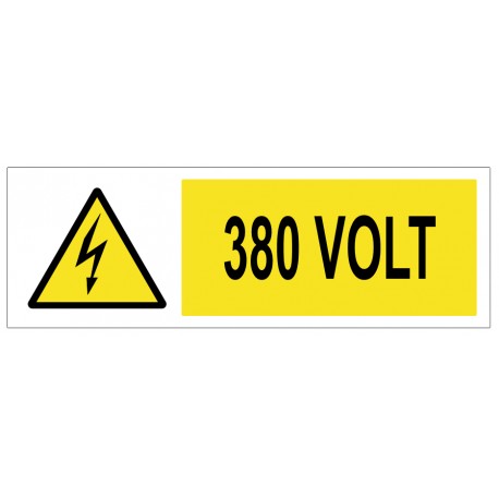 Panneau picto 380 volt