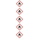 Autocollant picto danger inflammable (lot 5)