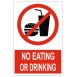 Panneau PVC ou ALU interdiction no eating or drinking (REFAB1055)
