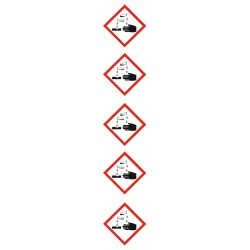 Autocollant picto substances corrosives (lot 5)