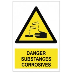 Panneau substances corrosives