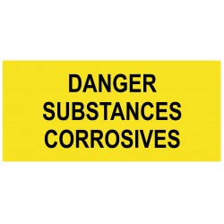Panneau picto danger substances corrosives