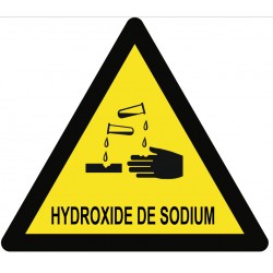Panneau Hydroxyde de sodium texte