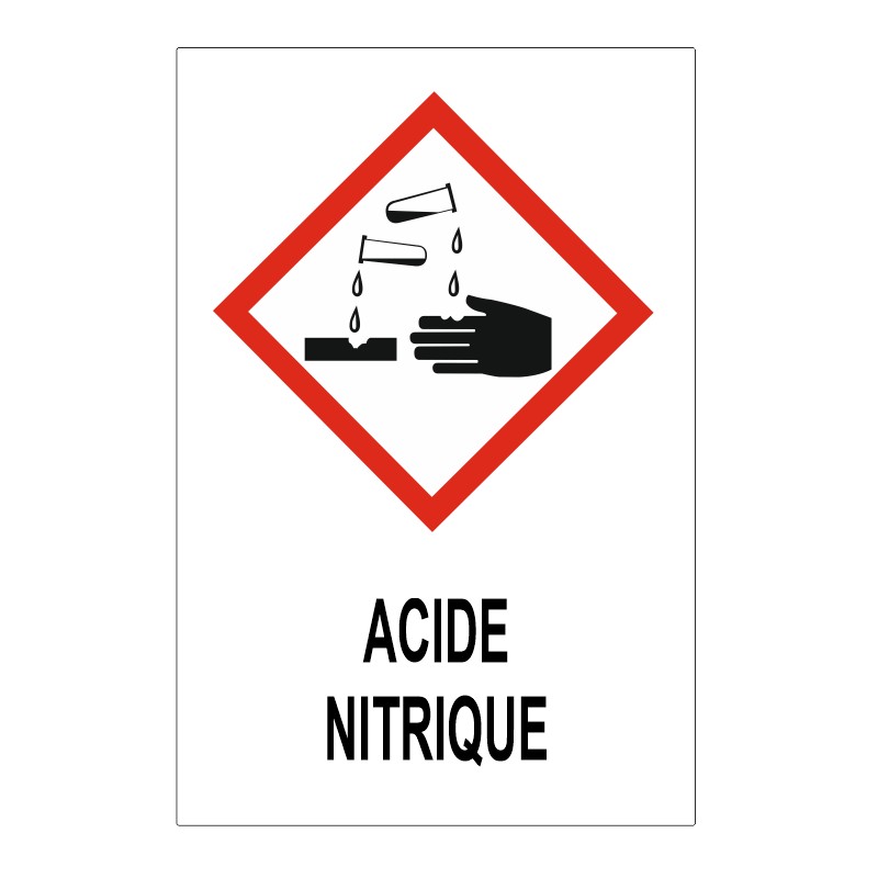 Panneau picto Acide nitrique - Sticker Communication