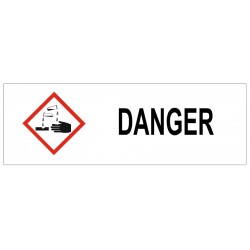 Panneau danger corrosif