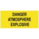 Panneau danger atmosphere explosive picto