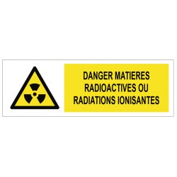 Panneau matieres radioactives picto