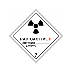 Panneau radioactives ou radiations ionisantes