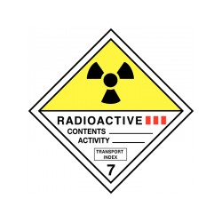 Panneau radioactives 7 catégorie 2