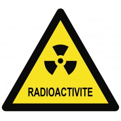 Panneau danger radioactivite texte
