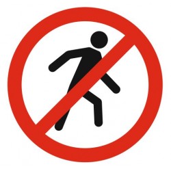 Panneau interdiction de courir