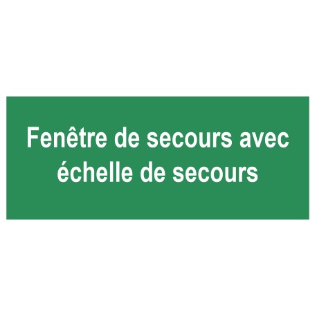 Autocollant fenêtre de secours