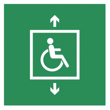 Autocollant sortie secours handicapés