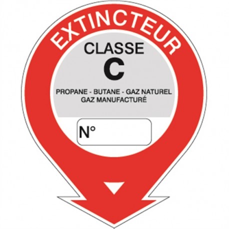 Adhesif extincteur classe BC