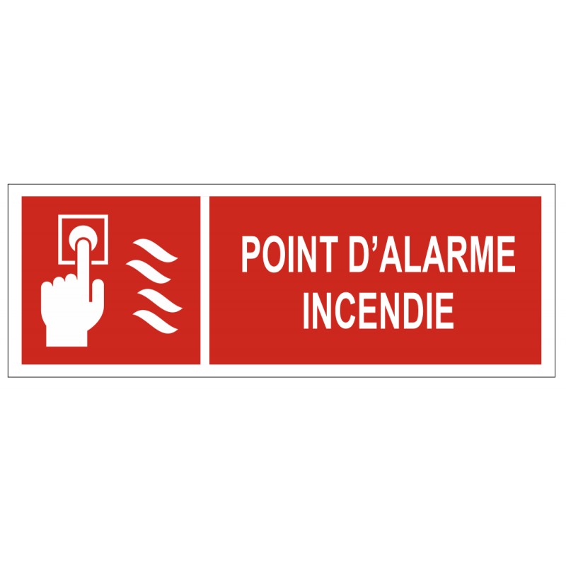Panneau point alarme incendie - Sticker Communication