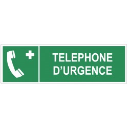Panneau téléphone réservé aux urgences (REFAB1638)
