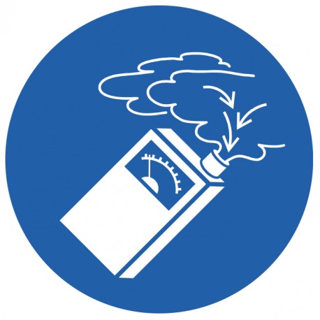 Panneau ISO 7010 M048 – Utilisation obligatoire d'un détecteur de gaz