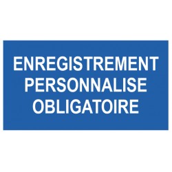 Pencarte Enregistrement personnalisé obligatoire
