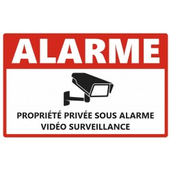 Panneau accés interdit sous videoprotection