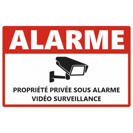 Panneau accés interdit sous videoprotection