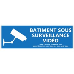 Panneau batiment sous surveillance video