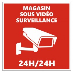 Panneau magasin sous videosurveillance