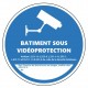 Panneau Propriété sous videosurveillance jaune