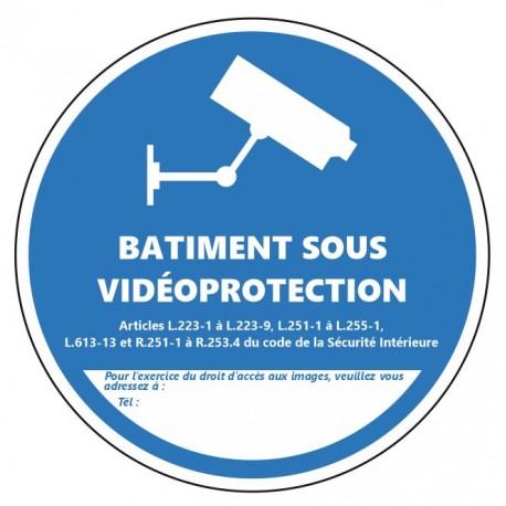 Panneau Propriété sous videosurveillance jaune