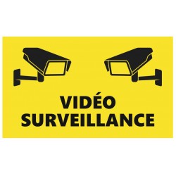 Panneau videosurveillance jaune