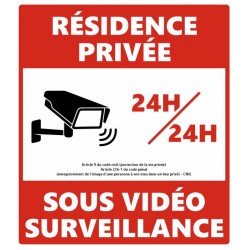 Panneau videosurveillance etranger multi langues