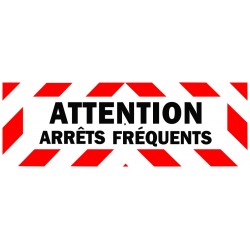 Autocollant attention arrêts fréquents (zebra)