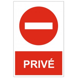 Autocollant privé entrée interdite