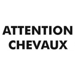 Attention chevaux panneau