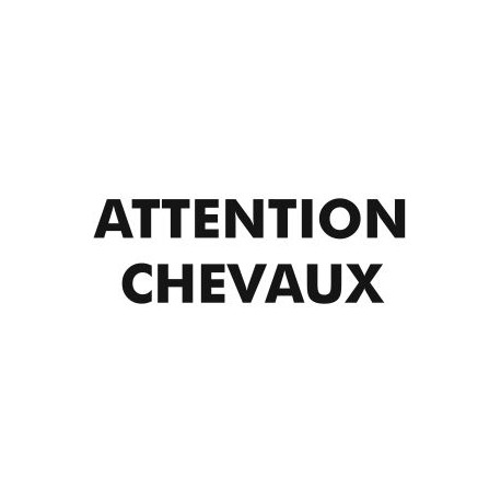 Attention chevaux panneau